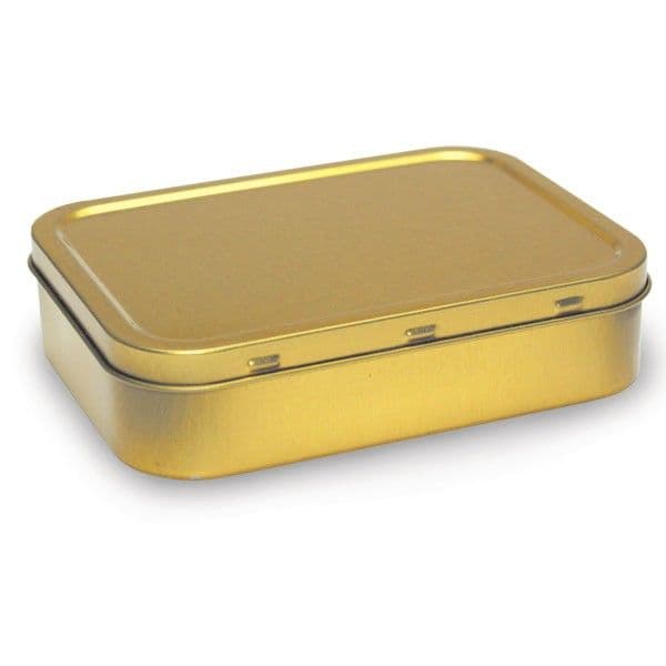 2oz (125ml) Air Tight Gold Colour Tobacco Tin
