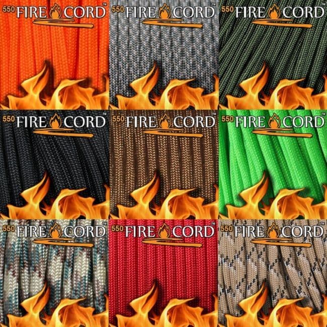 550 FireCord - 550 Paracord with LiveFire Tinder inside! - 25 feet