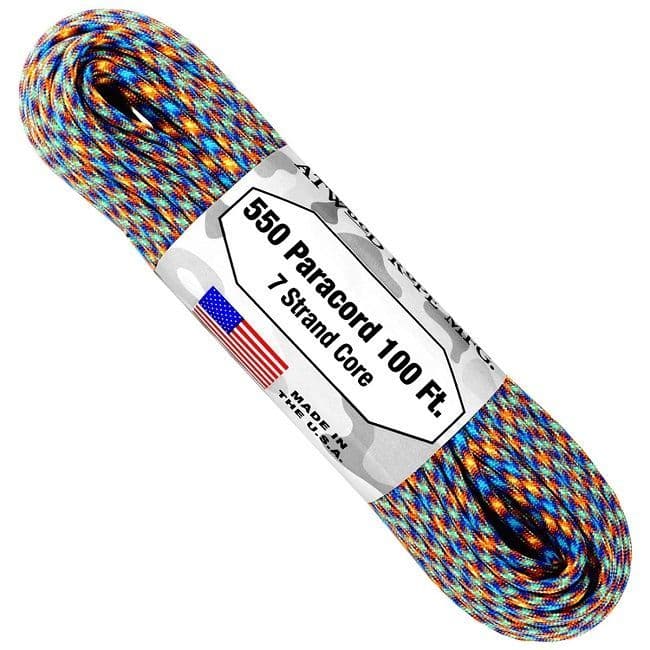 550 Paracord US Made GSA Compliant - Fire & Ice