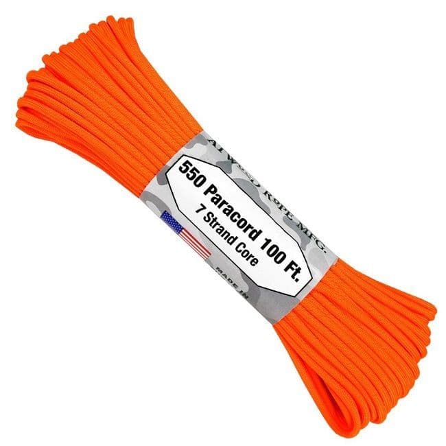 550 Paracord US Made GSA Compliant - Safety (Neon) Orange