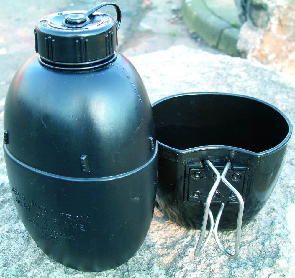 Cup NEW Genuine BCB Stainless Steel BLACK British Army 58 pattern Crusader Mug 