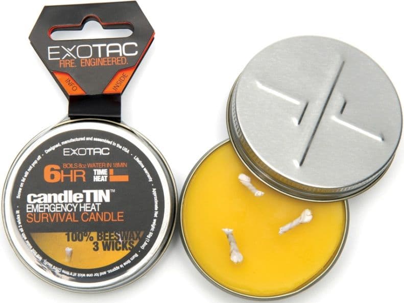 Exotac Candle Tin Emergency Heat Survival Candle
