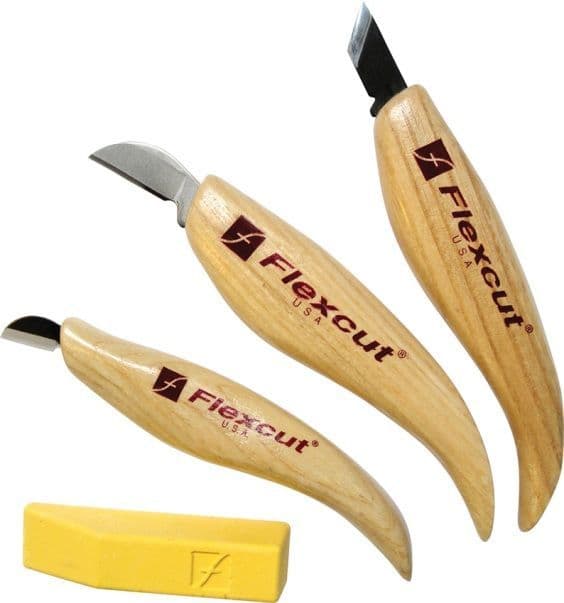 Flexcut 3 Piece Chip Carving Knife Set - Great carving tool set