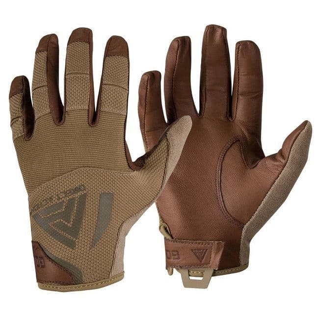 Helikon Direct Action Hard Gloves - Leather/Coyote Brown
