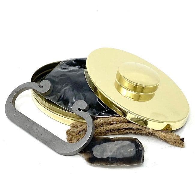 Hudson's Bay Flint & Steel Firelighting Kit with built in Magnifying Glass