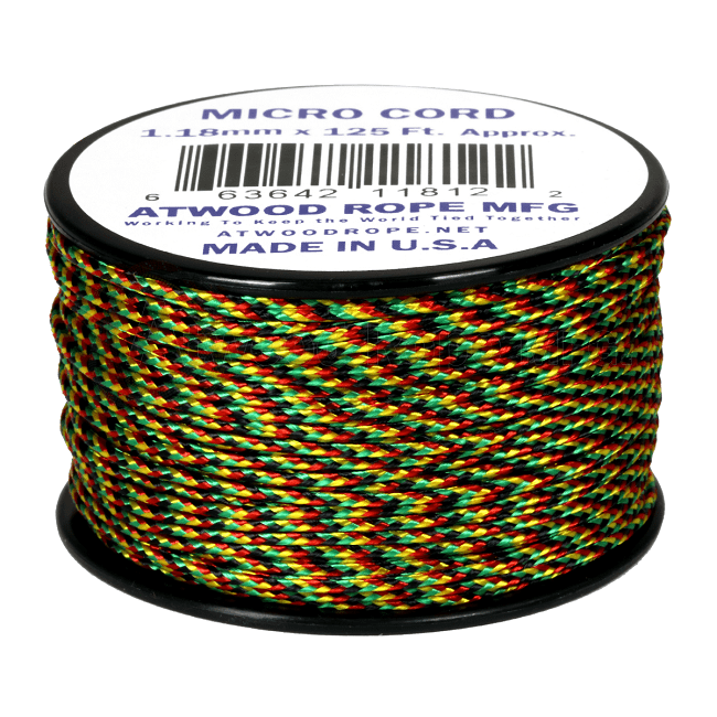 Micro Cord - 1.18mm Micro Paracord - 125ft - Jamaican