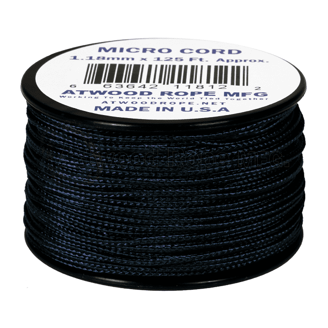 Micro Cord - 1.18mm Micro Paracord - 125ft - Navy Blue