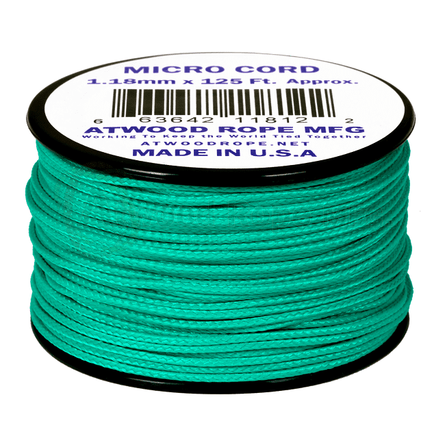 Micro Cord - 1.18mm Micro Paracord - 125ft - Teal