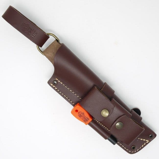 Mk II TBS Leather Nordic Dangler Type Knife Sheath with DC4 and Firesteel Attachment - REGULAR