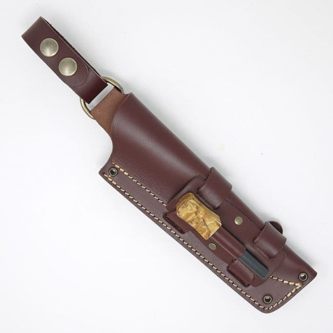 Mk II TBS Leather Nordic Dangler Type Knife Sheath with Firesteel Attachment - REGULAR