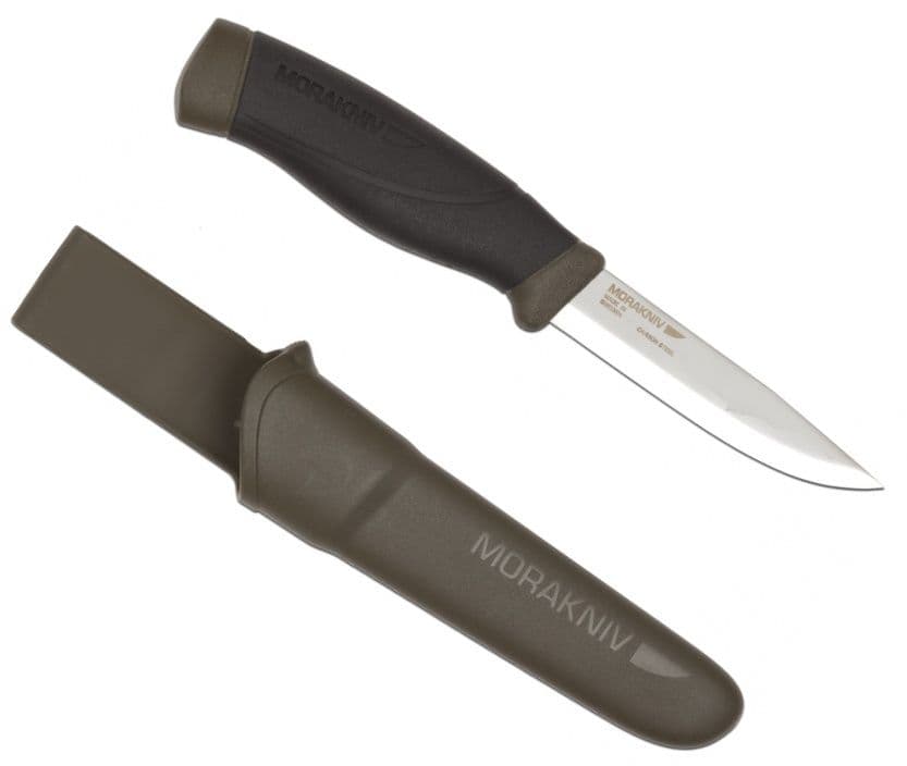 Mora Heavy Duty Companion Knife - 3.2mm Carbon Steel Blade - Military Green