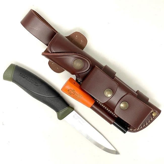Mora Knife with DC4 & TBS Firesteel Combo in a TBS Leather Sheath - Choose your model
