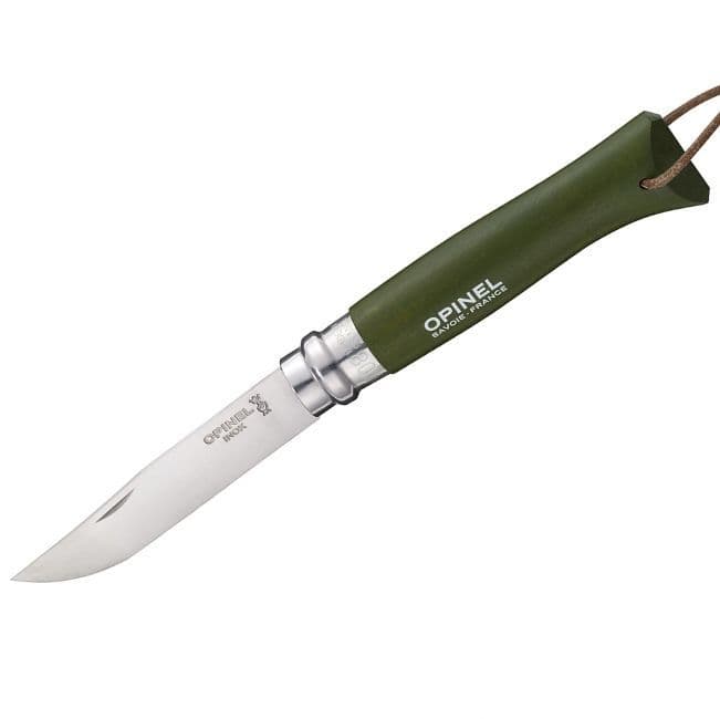 Opinel Stainless Steel Folding Knife - No.8 Coloured Variants