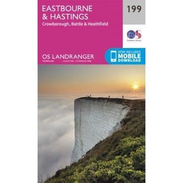 OS Landranger Map - 199 - Eastbourne & Hastings, Battle & Heathfield
