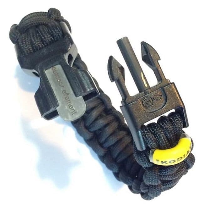 Outdoor Element Kodiak 550 Paracord Survival Bracelet - Black