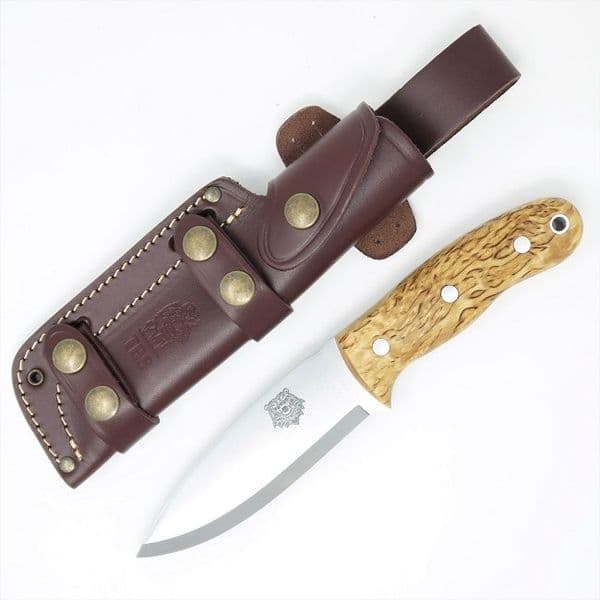 TBS Grizzly Bushcraft Survival Knife - Curly Birch