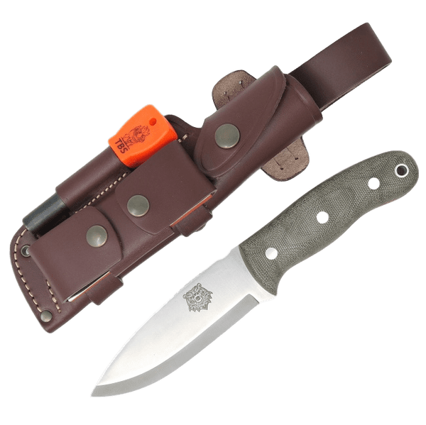 TBS Grizzly Bushcraft Survival Knife - Military Model - DC4 & Firesteel Edition