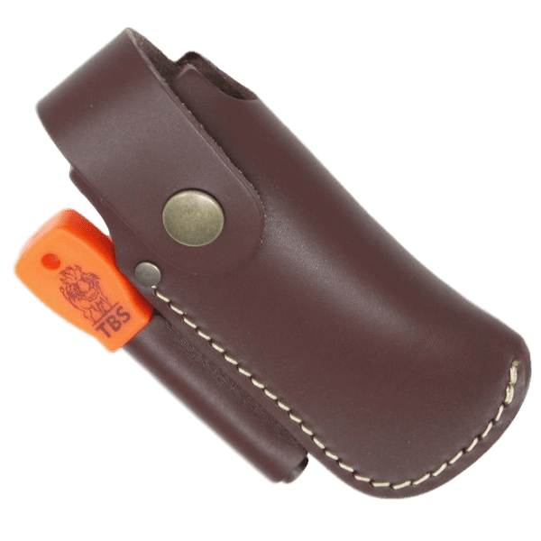TBS Leather Large Folding Knife Pouch with Firesteel Loop