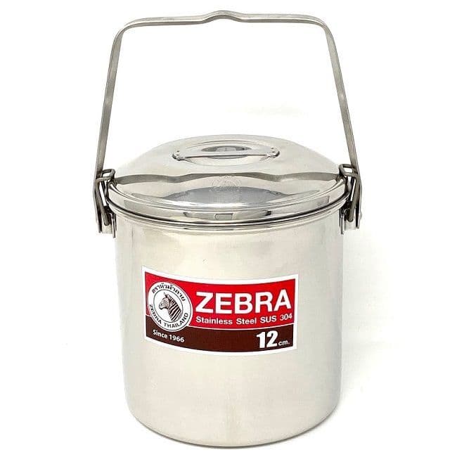Zebra Billy Can with Metal Loop Handle Clips