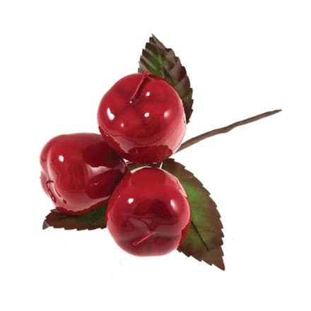 (Red) Large Apples on a Wire - (Pack of 3)