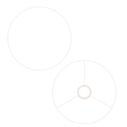 12" Inch Circular Lampshade Frame / Ringset - UNO  fitting