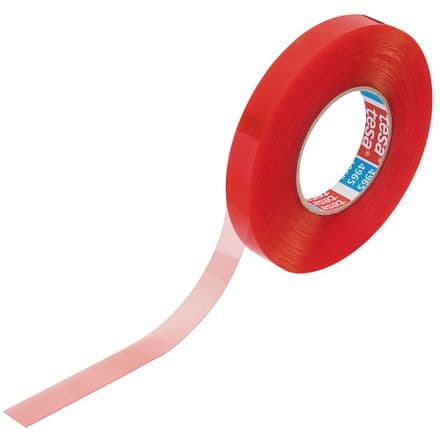 12mm Double-Sided Self-Adhesive Red Tesa Tape  50mtr roll