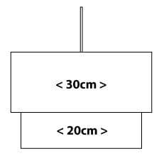 2 Tier Lampshade Frame System  30cm / 20cm