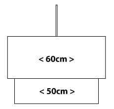 2 Tier Lampshade Frame System  60cm / 50cm