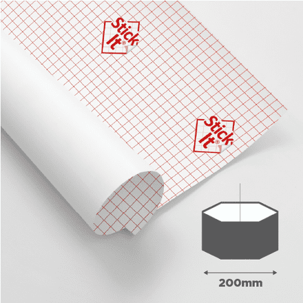 200mm Hexagon  Lampshade  Self-Adhesive Panel