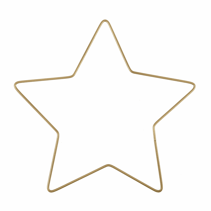 20cm Metal Star Macramé Frame - Gold