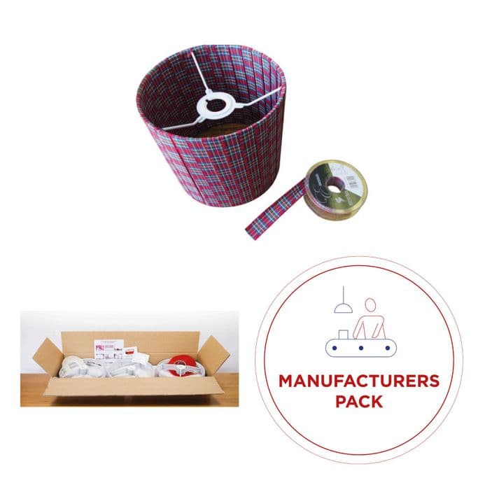 20cm Ribbon Manufacturers Pack - 50 Drum Lampshades