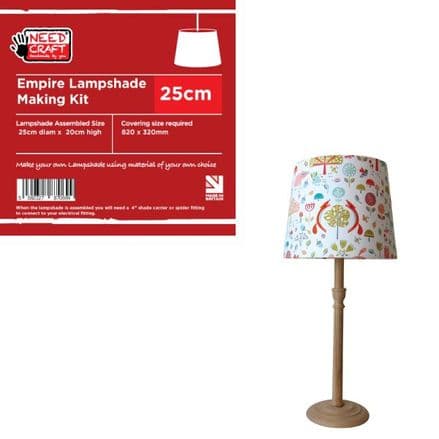25cm Empire Lampshade Making Kit (Duplex Fitting)