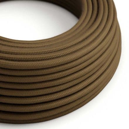 3 Core Electric Cable covered with Cotton Fabric-  Brown