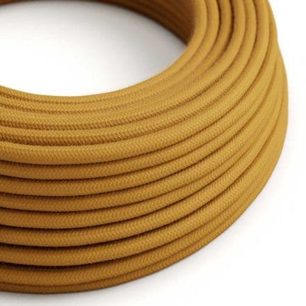 3 Core Electric Cable covered with Cotton Fabric-  Golden Honey