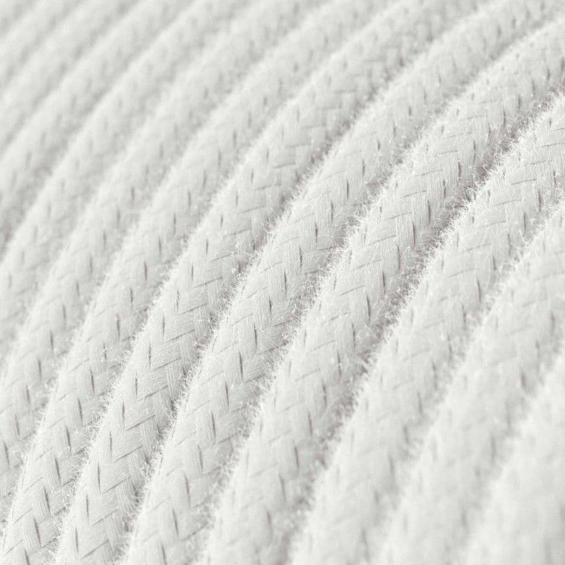 3 Core Electric Cable covered with Cotton Fabric- White