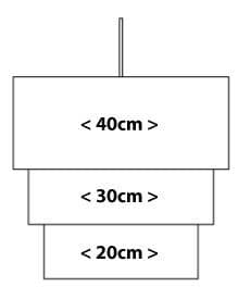 3 Tier Lampshade Frame System  40cm /30cm / 20cm