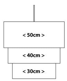 3 Tier Lampshade Frame System  50cm /40cm / 30cm