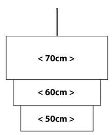 3 Tier Lampshade Frame System  70cm /60cm / 50cm