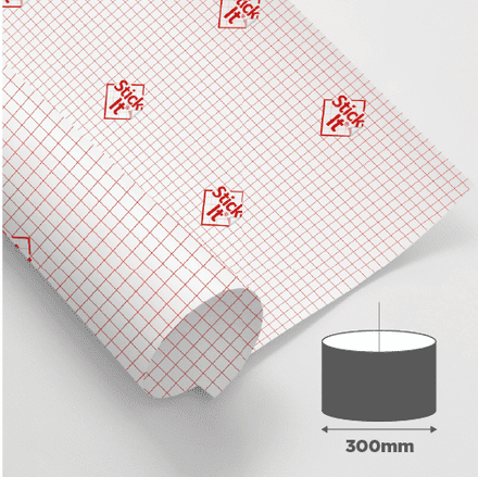 300mm Diameter - Premium Double-Sided Self Adhesive Panel