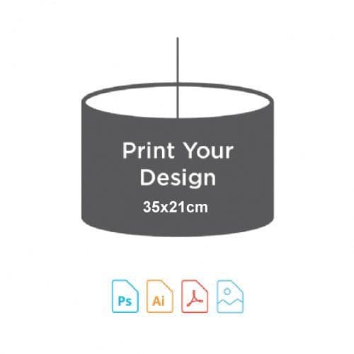 35cm Diameter x 21cm High - Digital Textile Print for Drum Lampshade