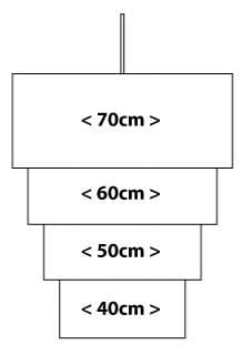 4 Tier Lampshade Frame System  70cm /60cm / 50cm /40cm