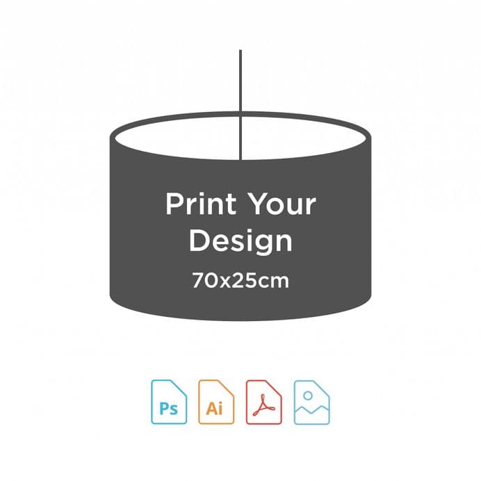 70cm Diameter x 25cm High - Digital Textile Print for Drum Lampshade
