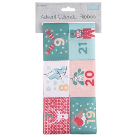 Advent Calendar Ribbons - (87cm x 50mm)