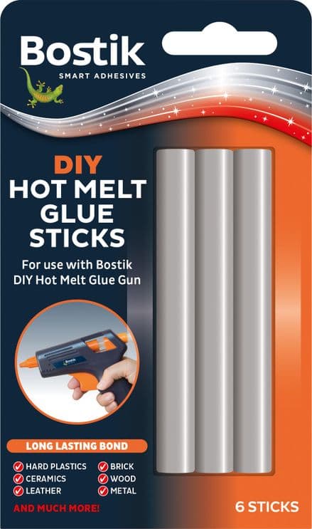 Bostik DIY Hot Melt Glue Sticks (Pack 6) 30813369