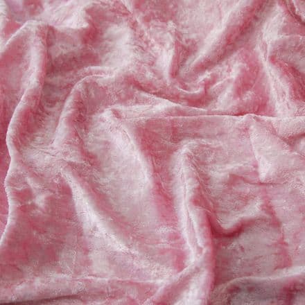 Calabrian Crushed Velour  - 150cm (Baby Pink)