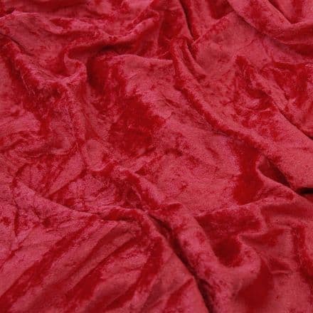 Calabrian Crushed Velour  - 150cm (Red)