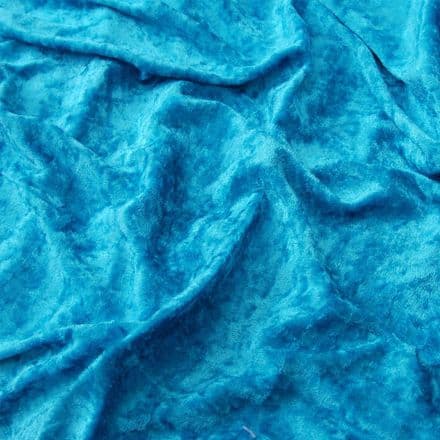 Calabrian Crushed Velour  - 150cm (Turquoise)