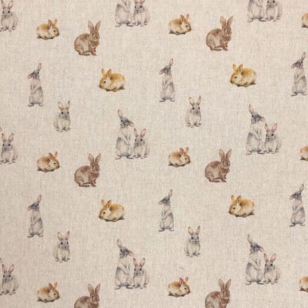 Chatham Printed Linen - 140cm (Bunny Rabbits)