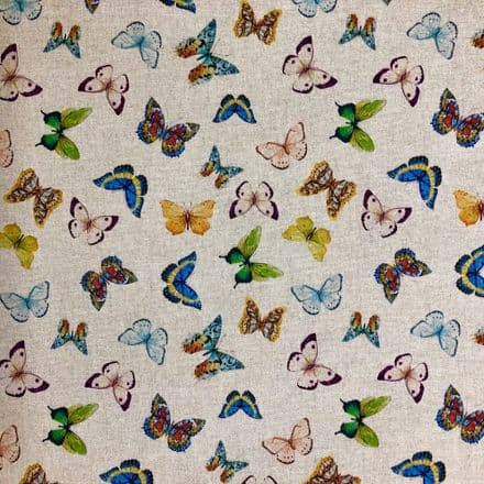 Chatham Printed Linen - 140cm (Exotic Butterflies)