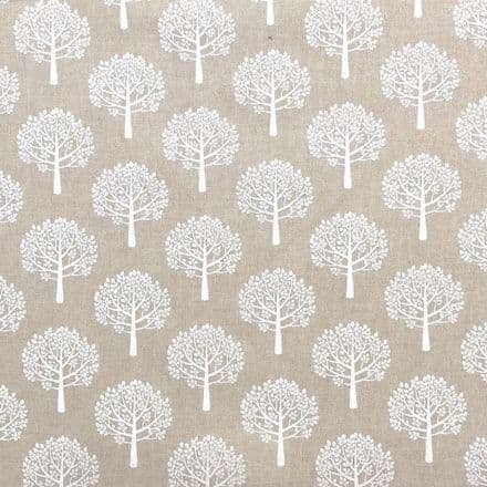 Chatham Printed Linen - 140cm (Mulberry Trees White)